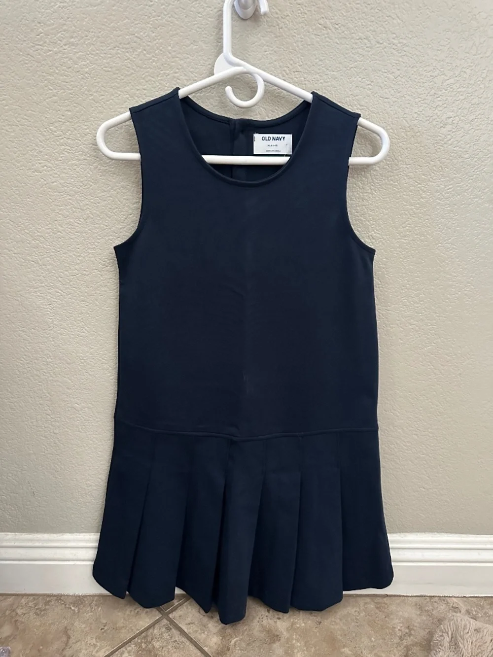 Old Navy Girls' Navy Pleated School Dress
